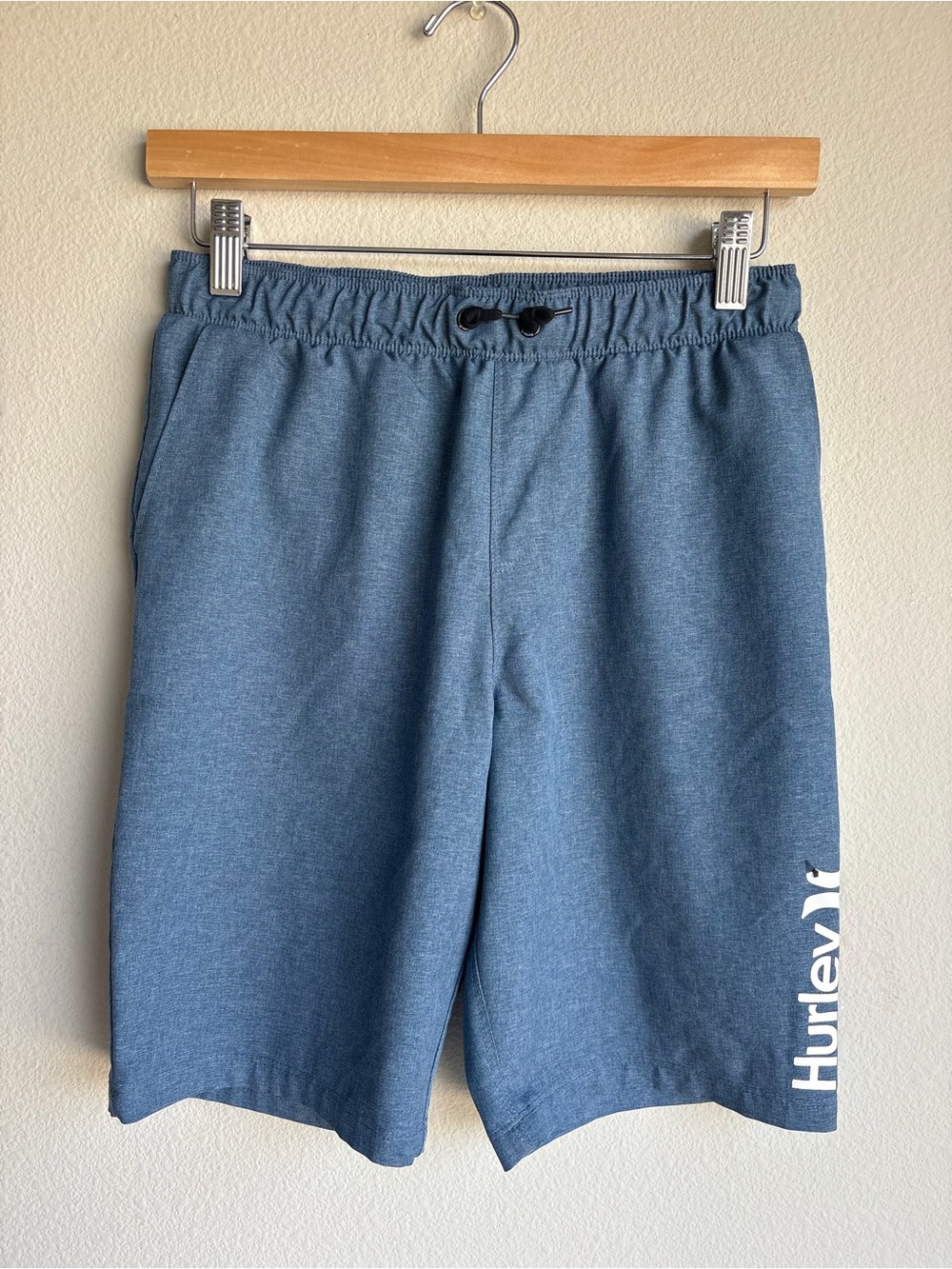 Hurley Men's Heather Blue Drawstring Board Shorts